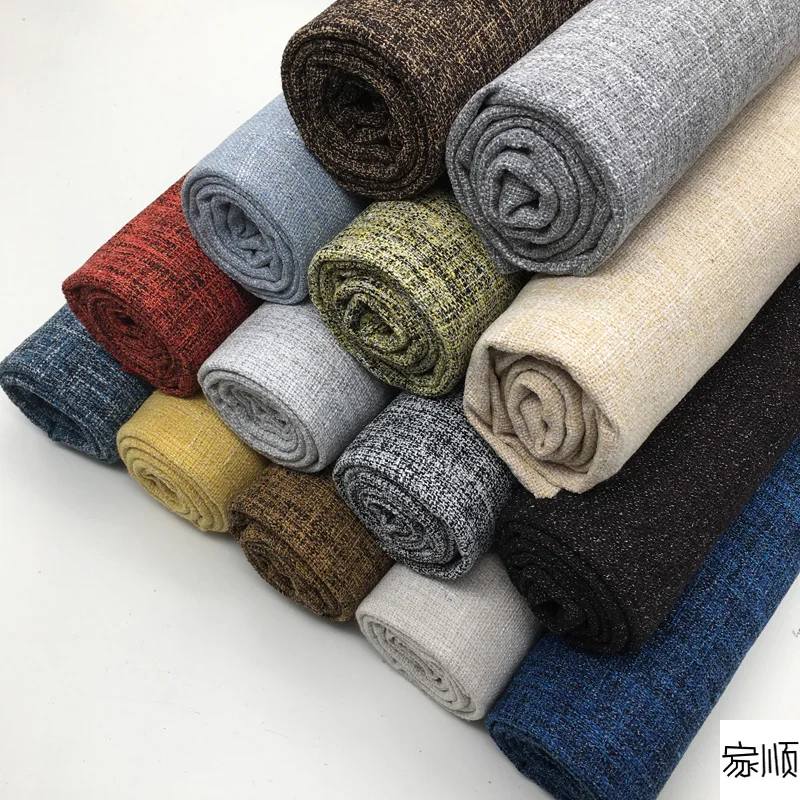 Linen Table Runner - ソファ用の厚手のコットンリネン生地,メーターによる室内装飾品,ソファカバー,テーブルクロス,枕カバー,日曜大工の縫製生地,着用可能なプレーングレー