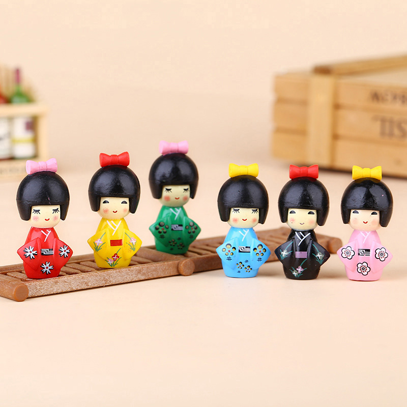 Home Decor Za - 新しい日本のかわいい女の子の置物盆栽装飾ミニ家の装飾ミニチュア妖精の庭の装飾アクセサリー現代の彫像