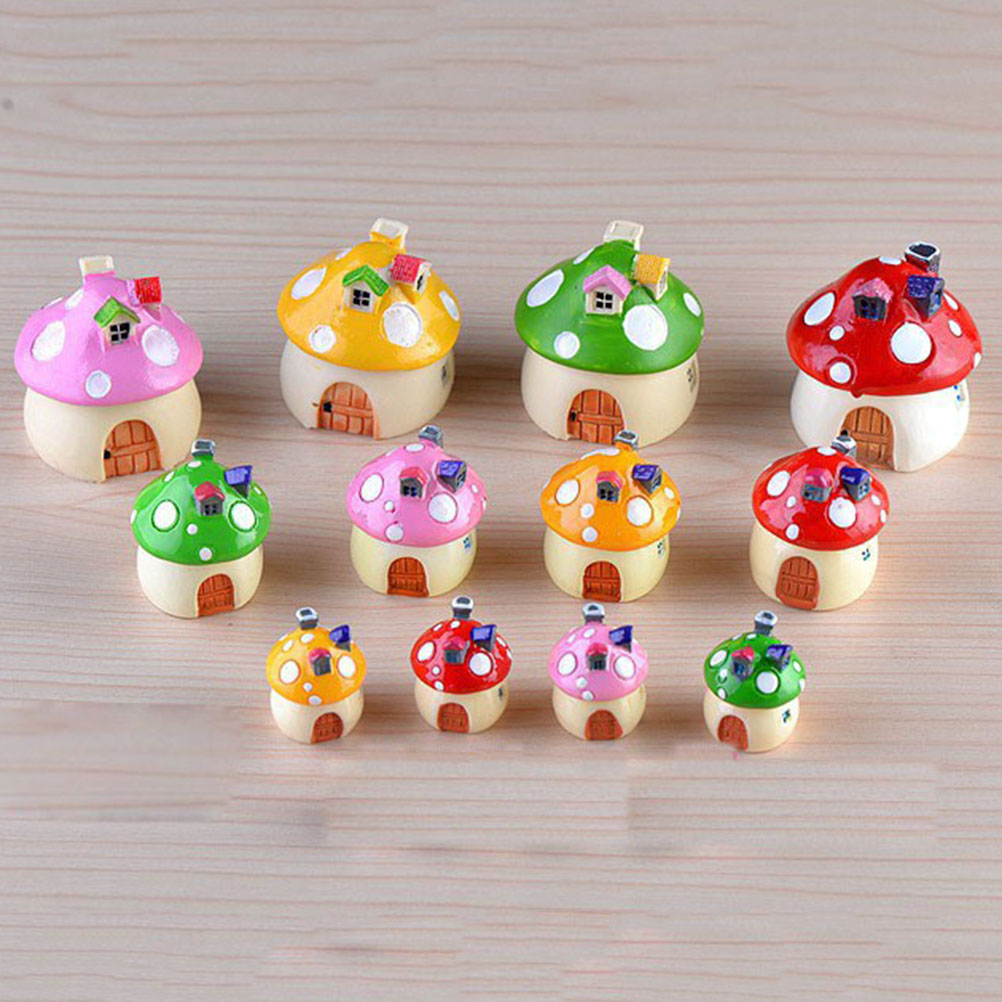 3サイズ  キノコハウス樹脂妖精ガーデンクラフトミニチュア - Home Decor Za のレビューと価格