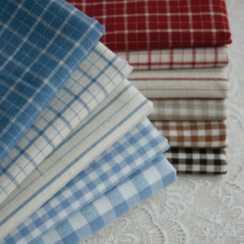 140x50cm ヴィンテージレッドリネン格子縞織綿生地和風 - Linen Table Runner のレビューと価格