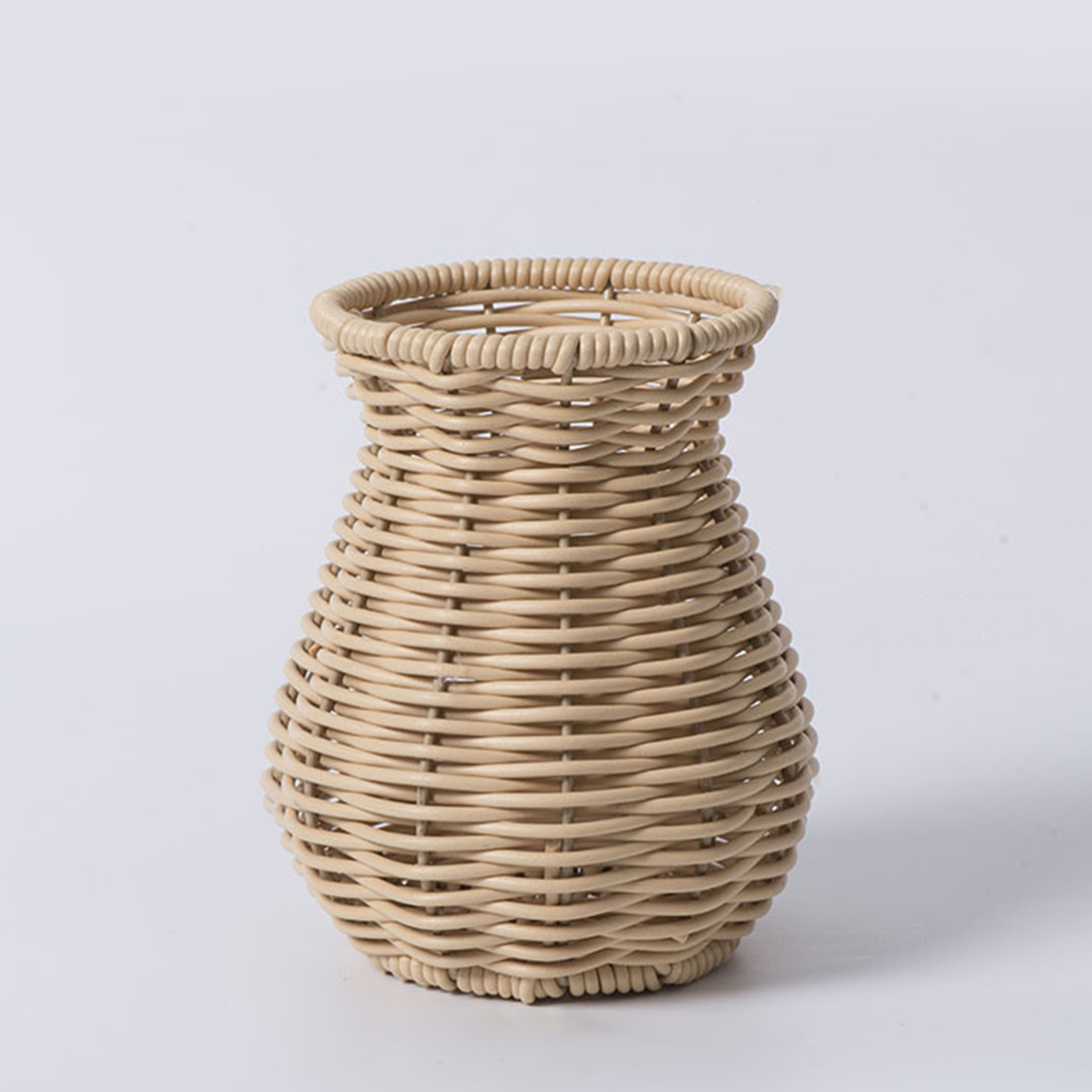 手織りドライフラワーホルダー ラタン風シックなフラワーポット - Rattan Plant Basket のレビューと価格