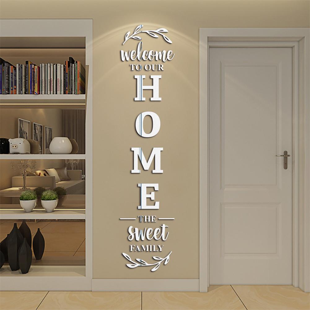 英語の文字 3D ミラーウォールステッカー、自己粘着アクリル - Home Decor Y2K のレビューと価格