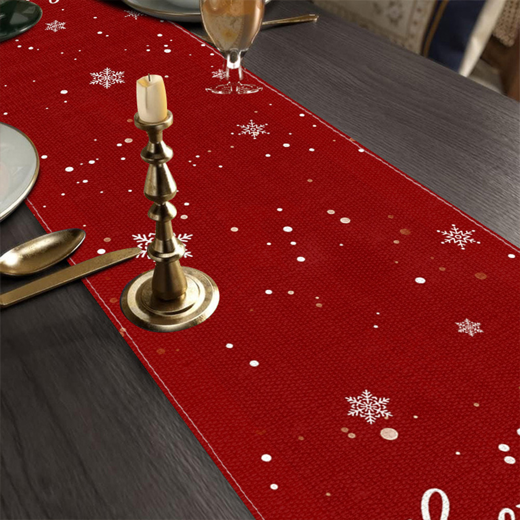 お祝いのクリスマスのテーブルランナーは、休日のテーブルセッテ - Linen Table Runner のレビューと価格
