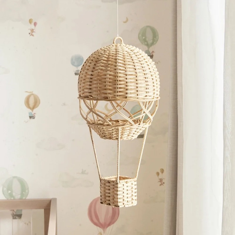 手作りラタン熱気球ハンギングバスケット子供部屋幼児教育施設装 - Rattan Plant Basket のレビューと価格