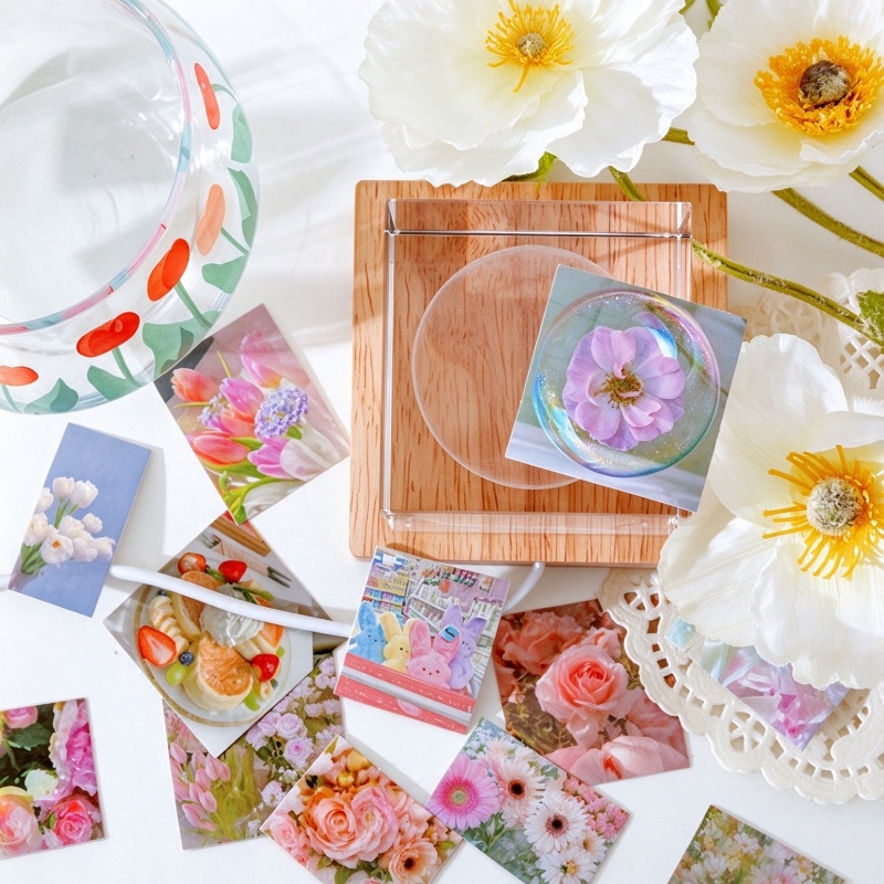 45個入り 春の花柄ステッカー DIY マガジンコラージュ  - Home Decor Magazine のレビューと価格