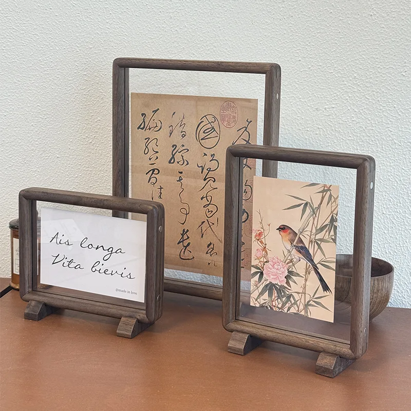高級感のある、両面磁石付きの、6インチ×3インチの、無垢材の - Bamboo Photo Frame のレビューと価格